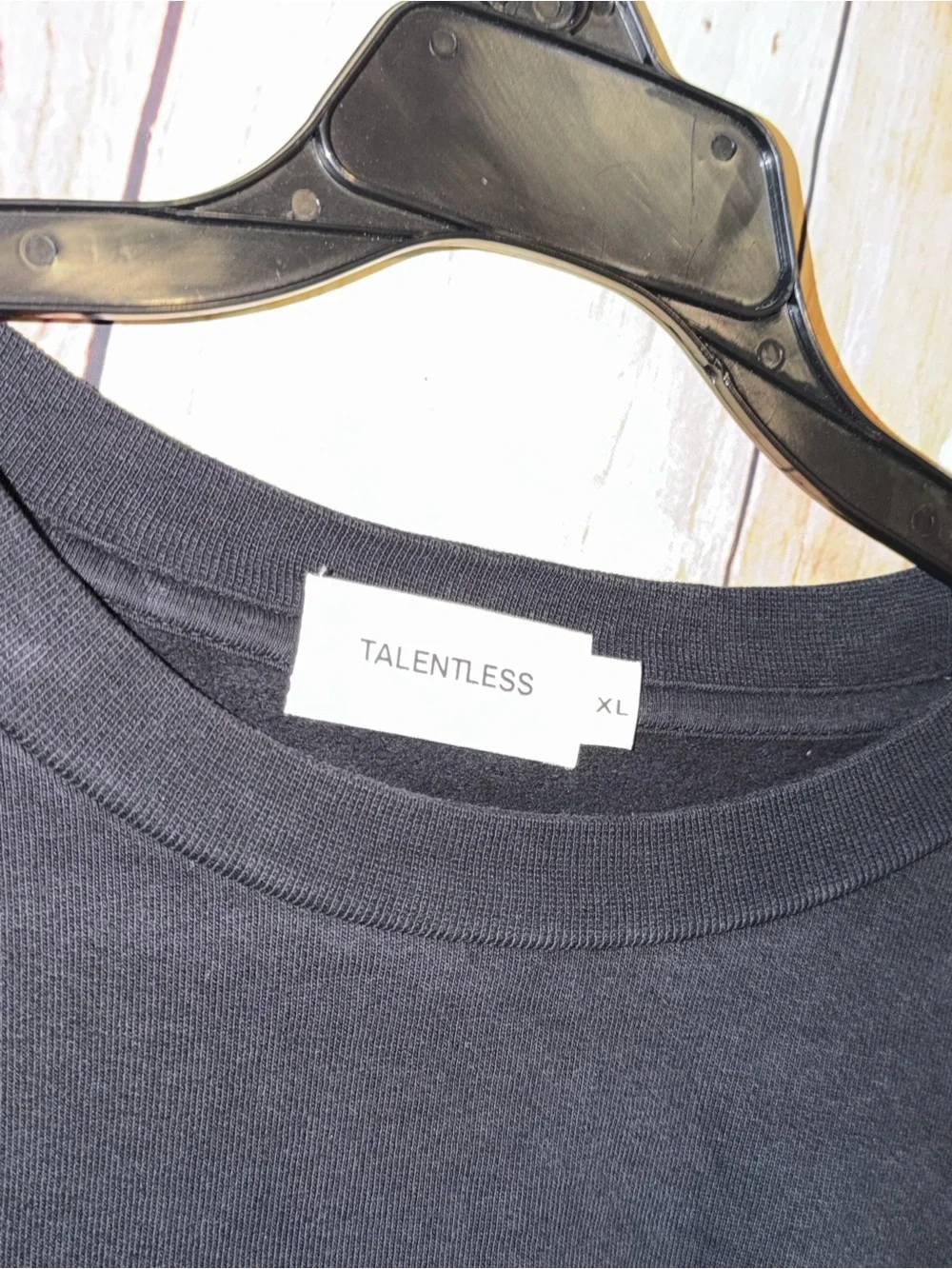 Men’s XL TALENTLESS Crewneck Sweatshirt Phantom Black Lightweight